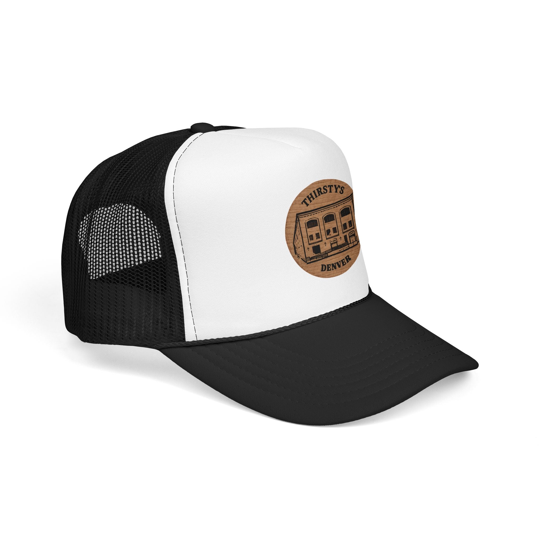 Thirsty's Token Trucker Hat — Vintage Sailboat Foam Cap