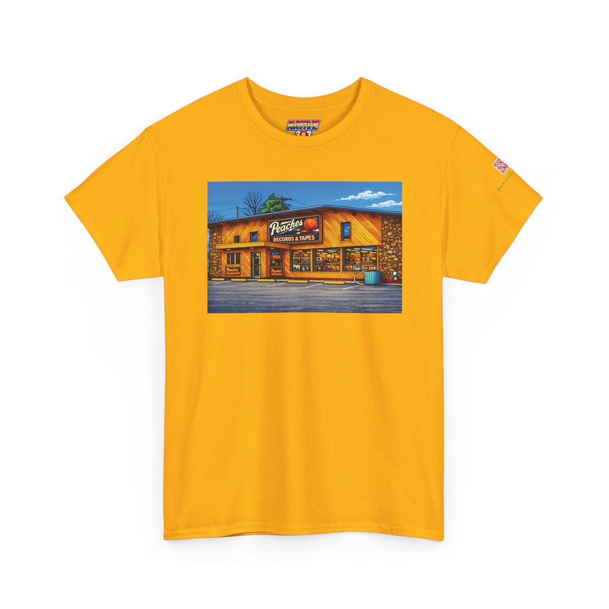 Peaches Records and Tapes (comic style) - vintage Denver gear