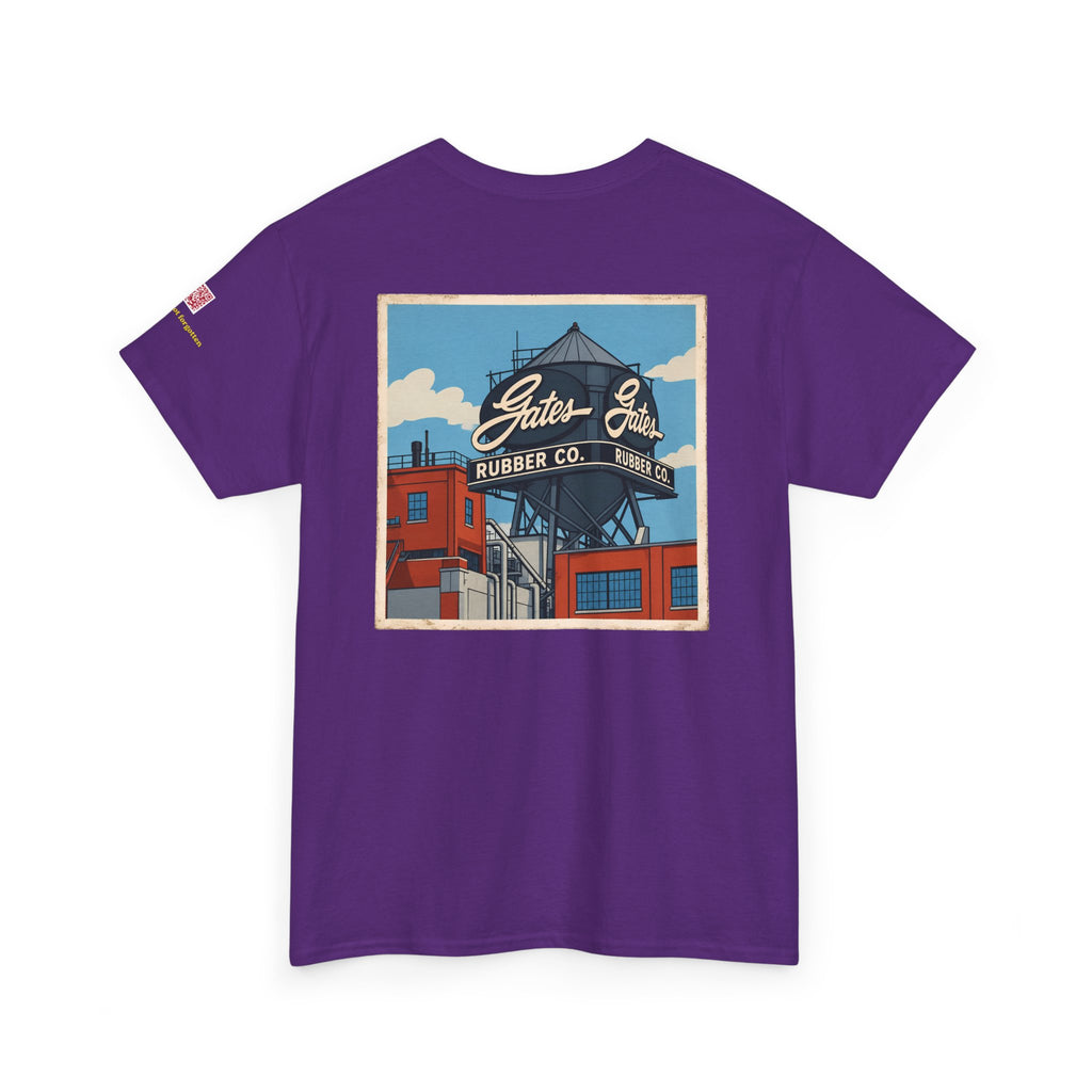 GATES RUBBER WATER TOWER - cartoon style - vintage Denver gear