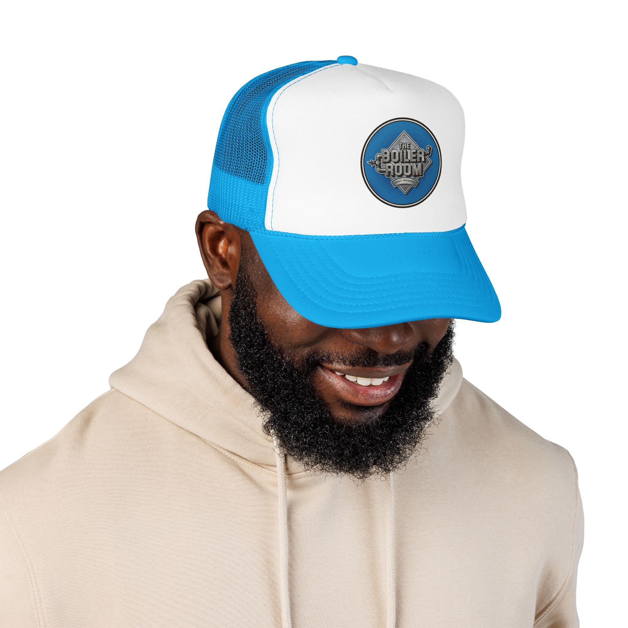 Boiler Room Trucker Hat — Vintage Sailboat Foam Cap