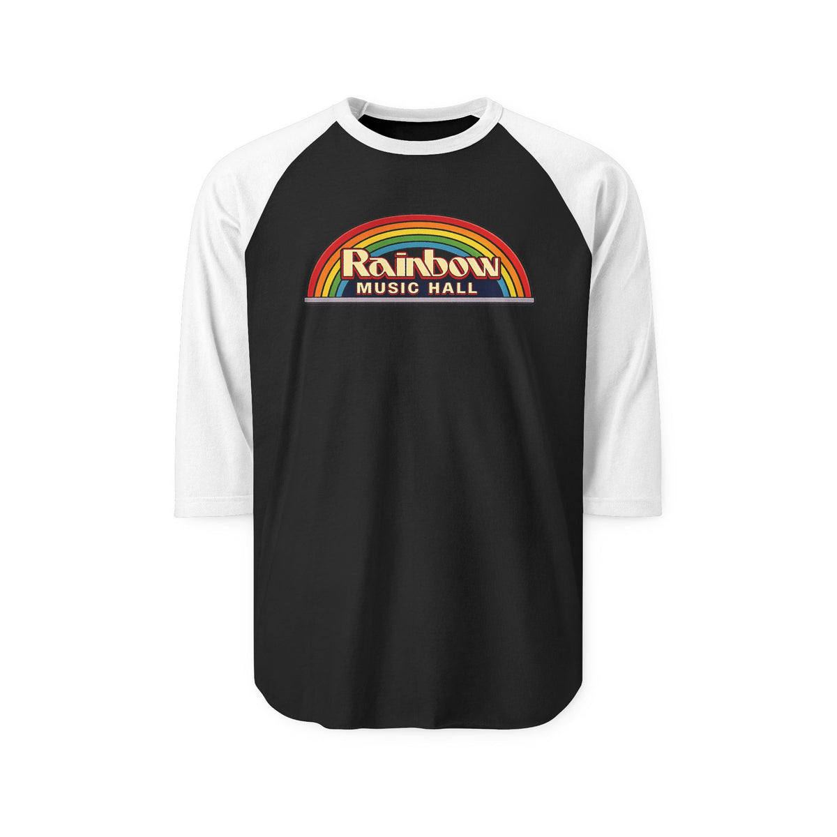 RAINBOW MUSIC HALL | Retro Baseball Tee
