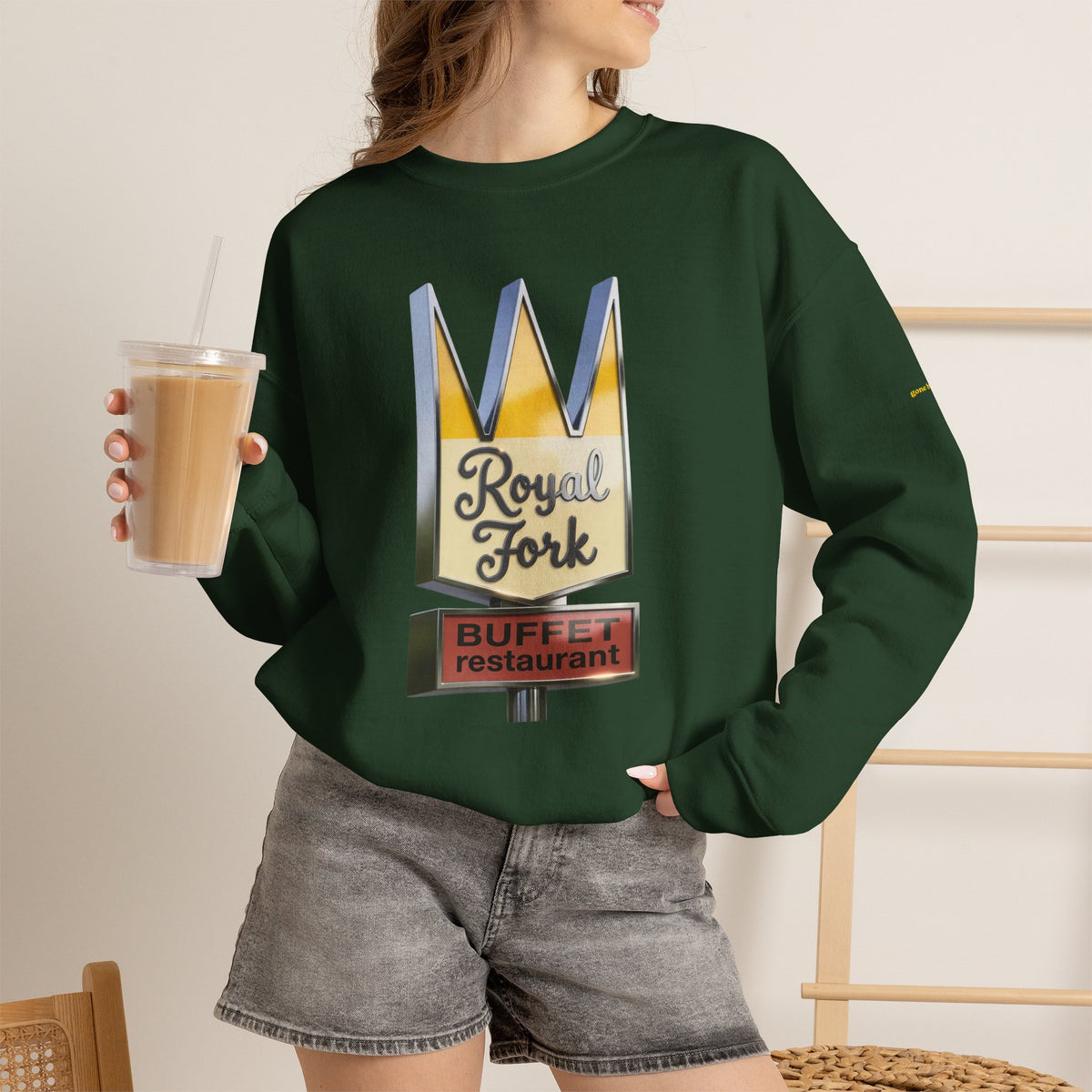 Royal Fork restaurant hi resolution digital style  | Native303 Sweatshirt