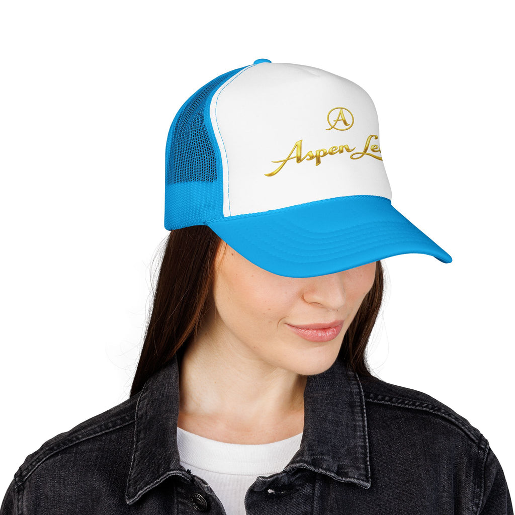 Aspen Leaf Trucker Hat — Vintage Sailboat Foam Cap