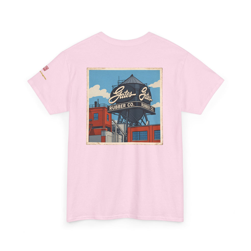GATES RUBBER WATER TOWER - cartoon style - vintage Denver gear