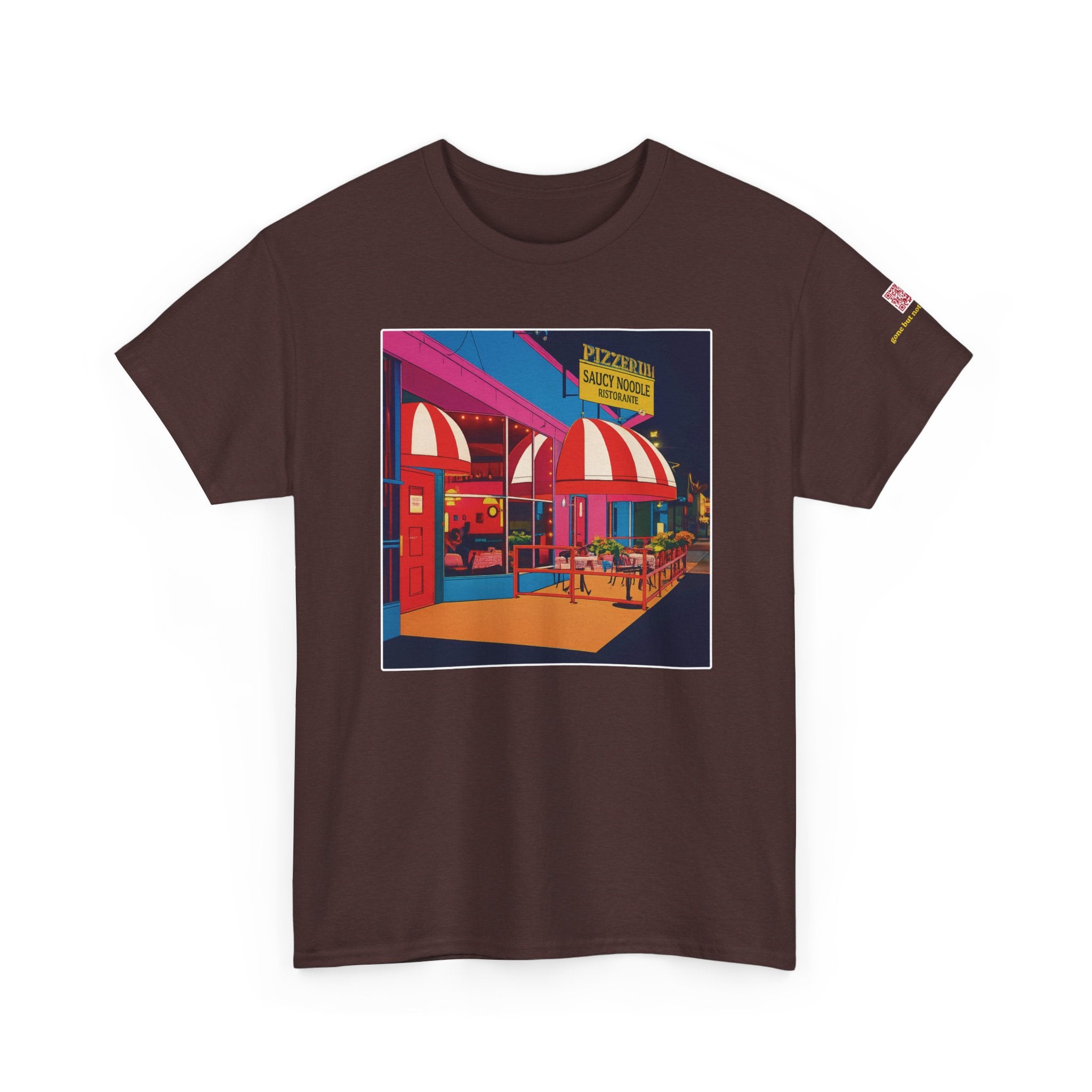 The Saucy Noodle pop art comic style - vintage Denver gear