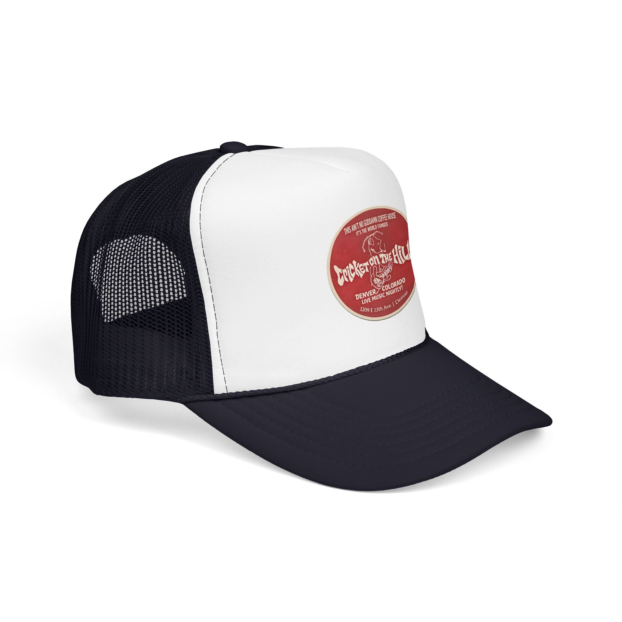 Cricket on the Hill Trucker Hat — Vintage Sailboat Foam Cap