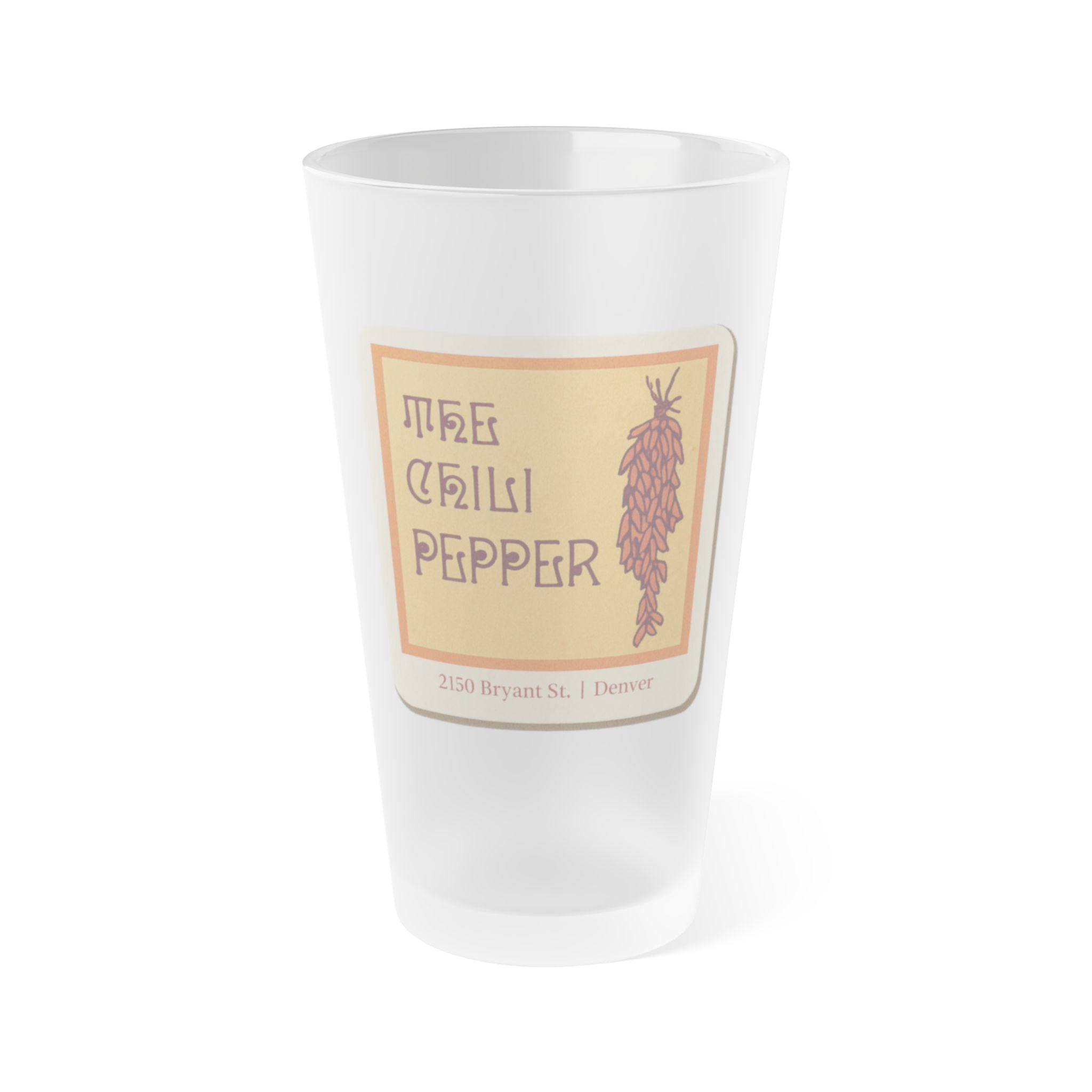 THE CHILI PEPPER | Frosted Pint Glass 16oz