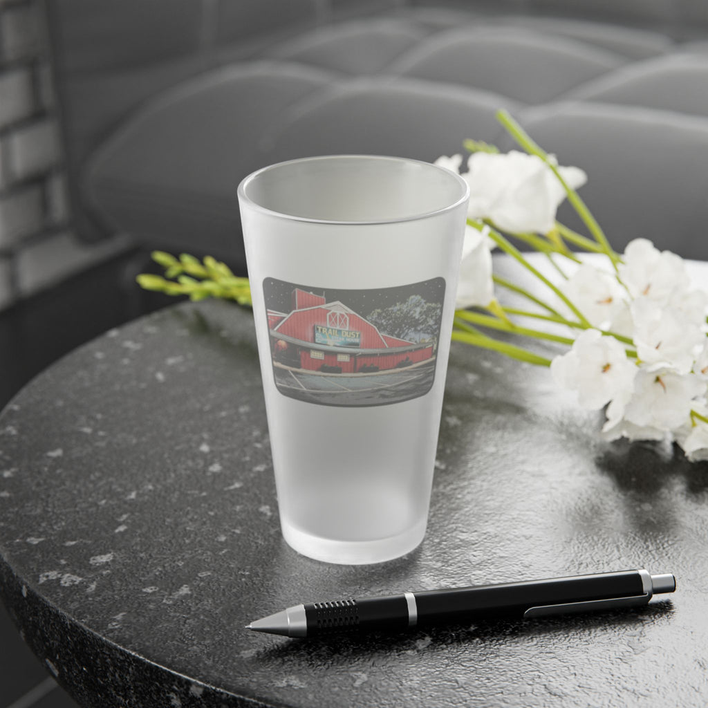 Trail Dust Steakhouse Frosted Pint Glass 16oz