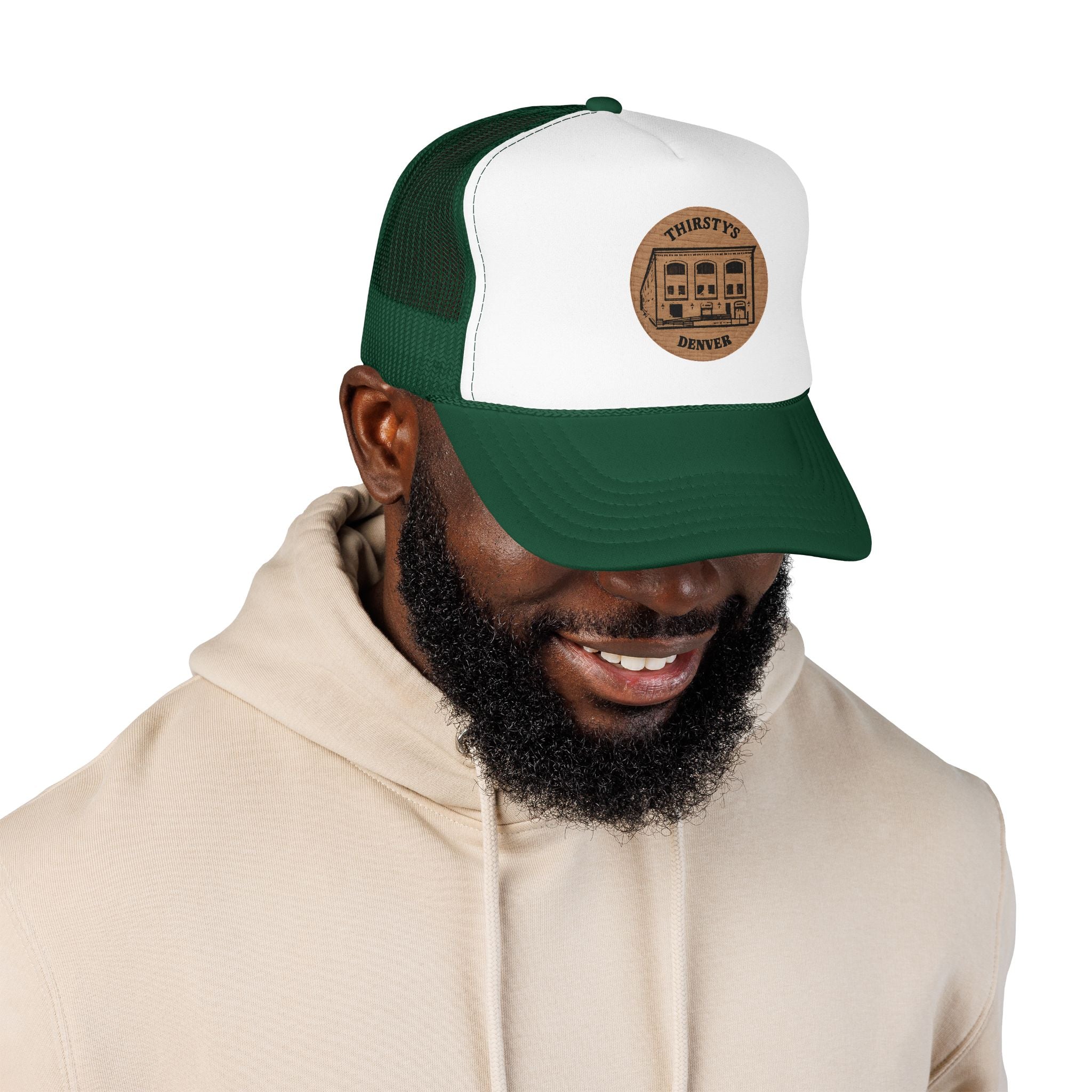 Thirsty's Token Trucker Hat — Vintage Sailboat Foam Cap