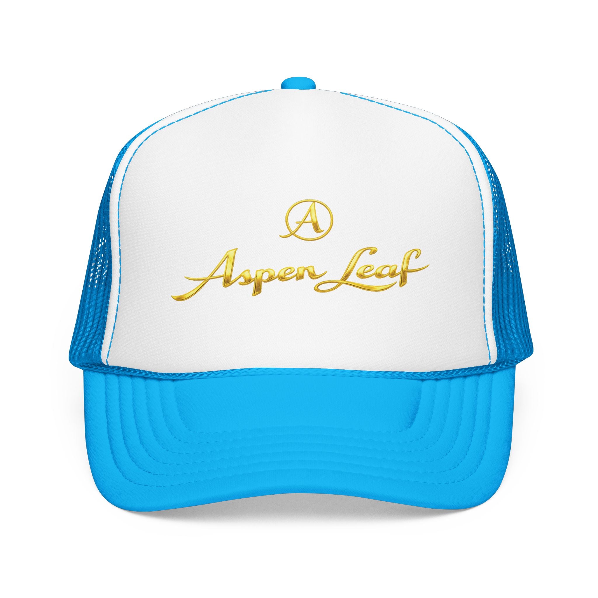 Aspen Leaf Trucker Hat — Vintage Sailboat Foam Cap