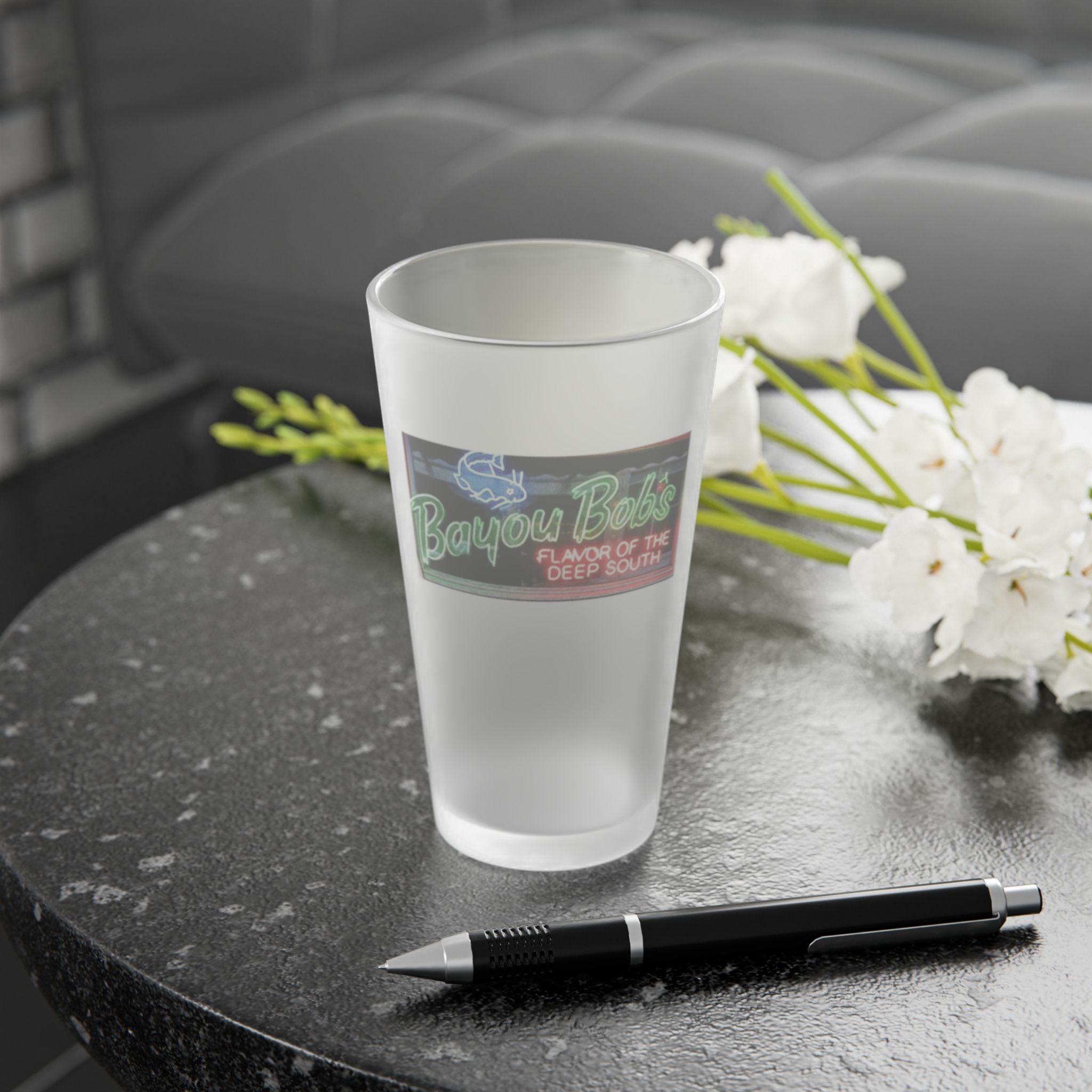 BAYOU BOB'S | Frosted Pint Glass 16oz