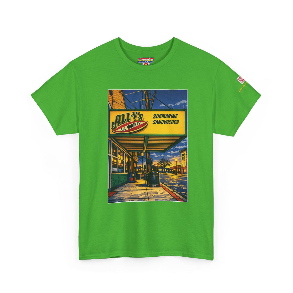All-V's comic style design- vintage Denver gear