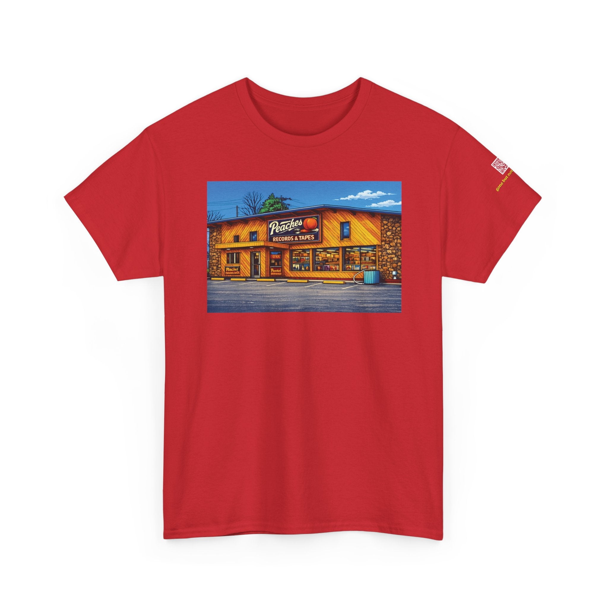 Peaches Records and Tapes (comic style) - vintage Denver gear