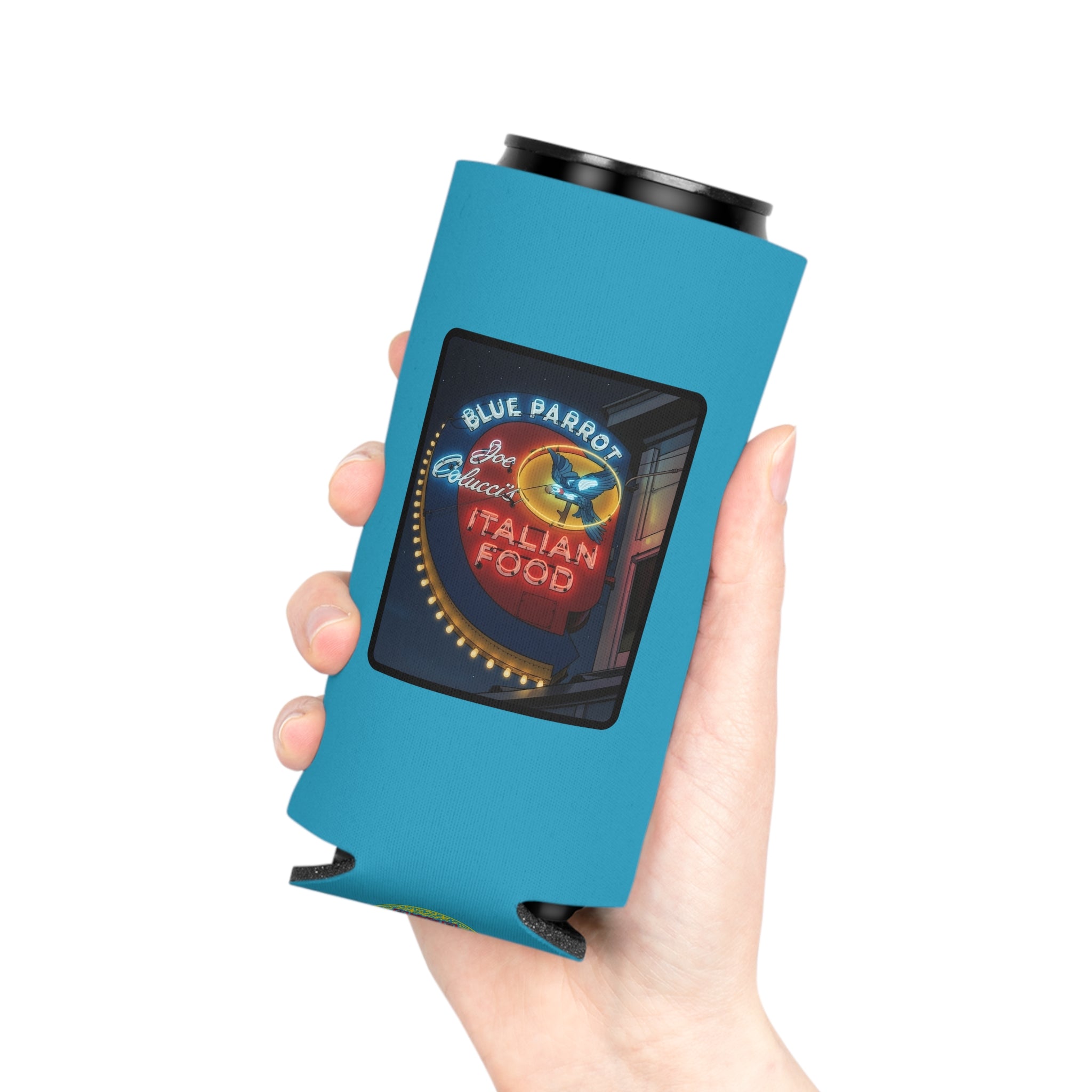 Blue Parrot Can Cooler —  Native303 Vintage Denver