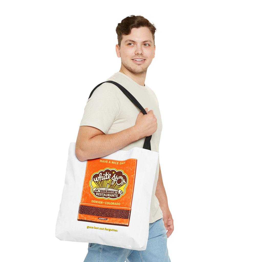 White Spot matchbook tote