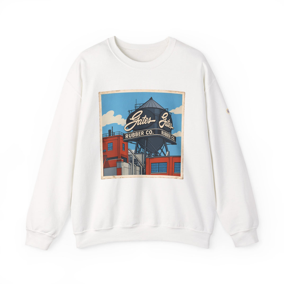 Gate's Rubber Company water tower - cartoon style | Native303 Sweatshirt
