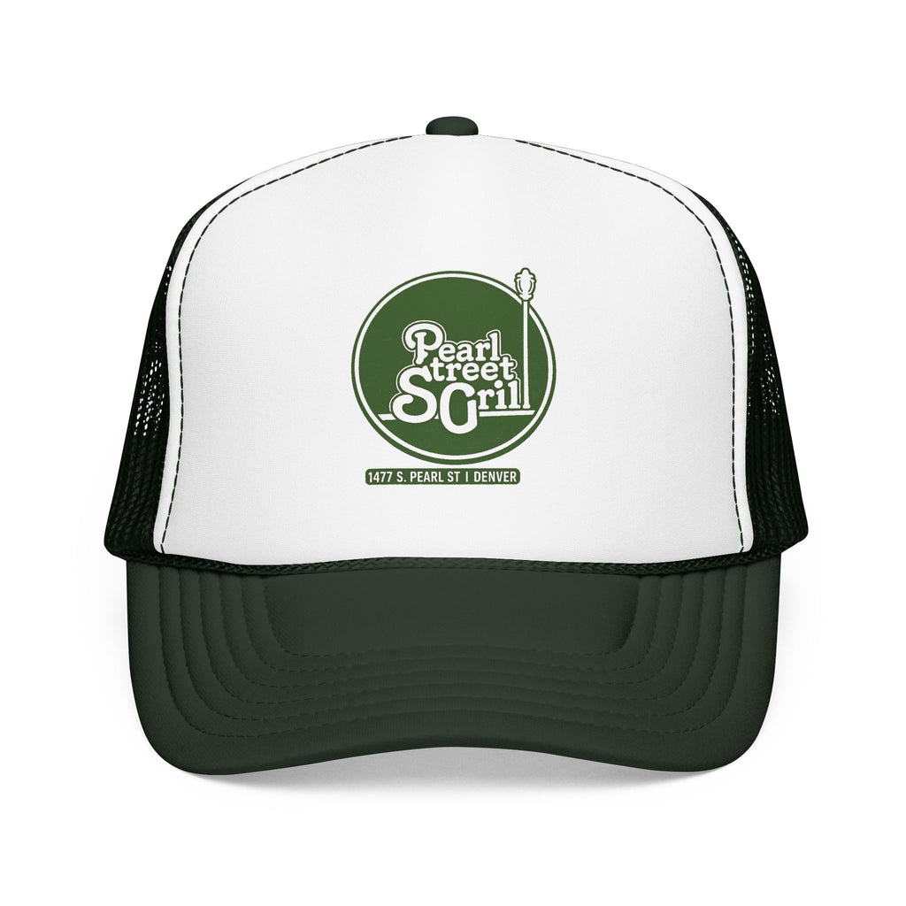 Pearl Street Grill Trucker Hat — Vintage Sailboat Foam Cap