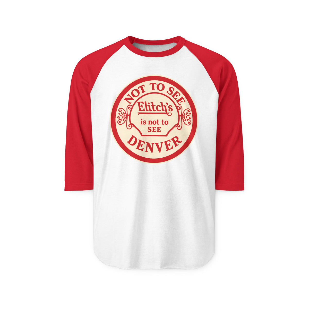 ELITCH GARDENS RED| Retro Baseball Tee