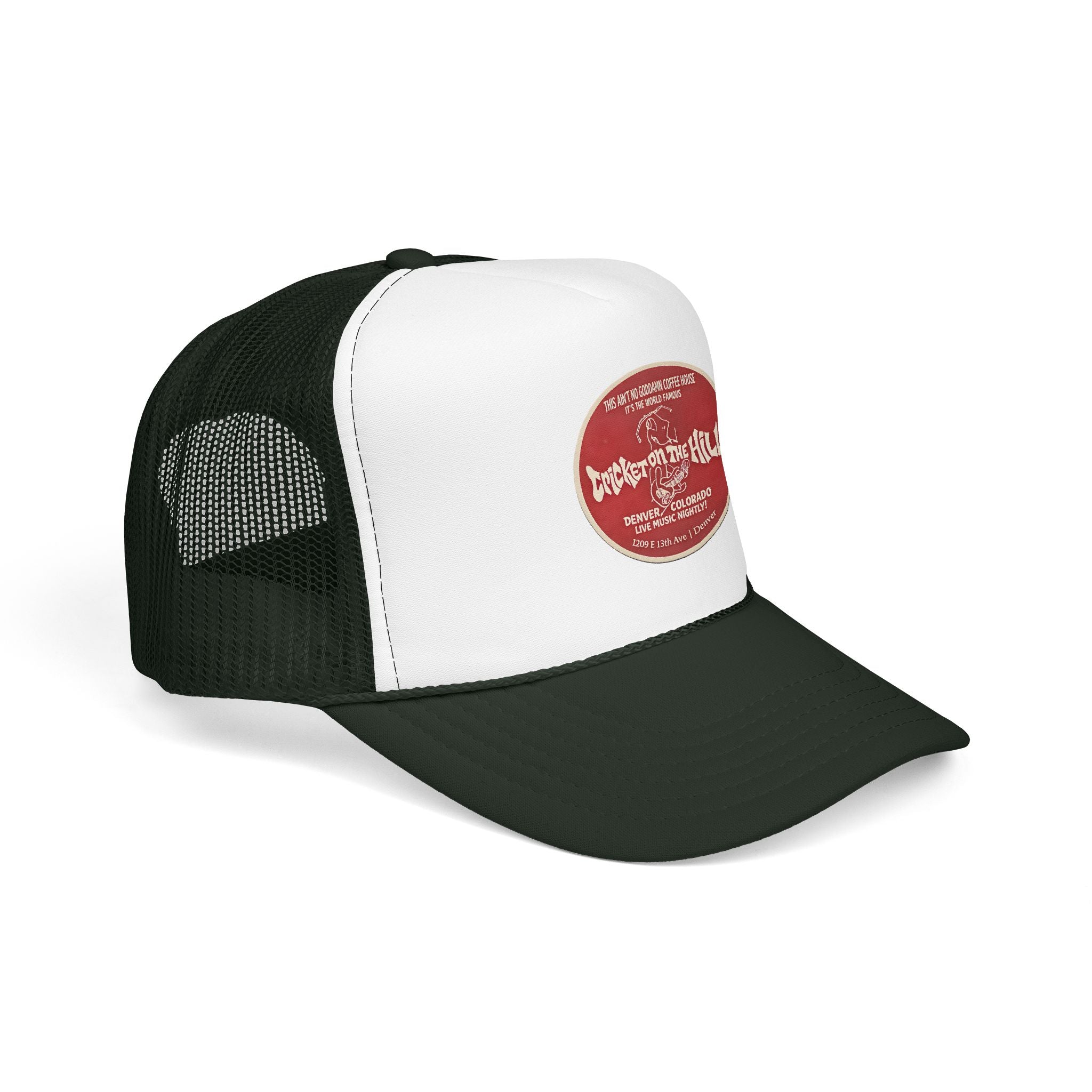 Cricket on the Hill Trucker Hat — Vintage Sailboat Foam Cap