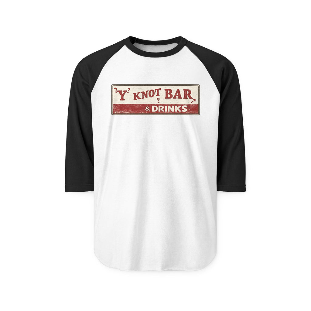 Y NOT BAR and drinks | Retro Baseball Tee