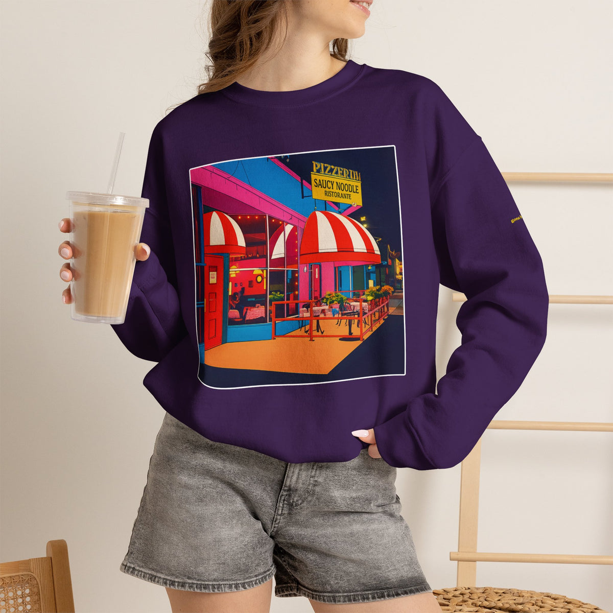 Saucy Noodle pop art comics style  | Native303 Sweatshirt
