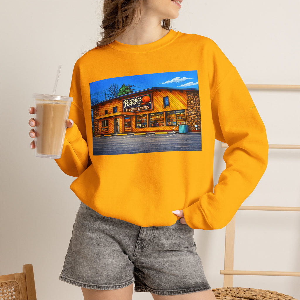 Peaches Records and Tapes (comic style)| Native303 Sweatshirt
