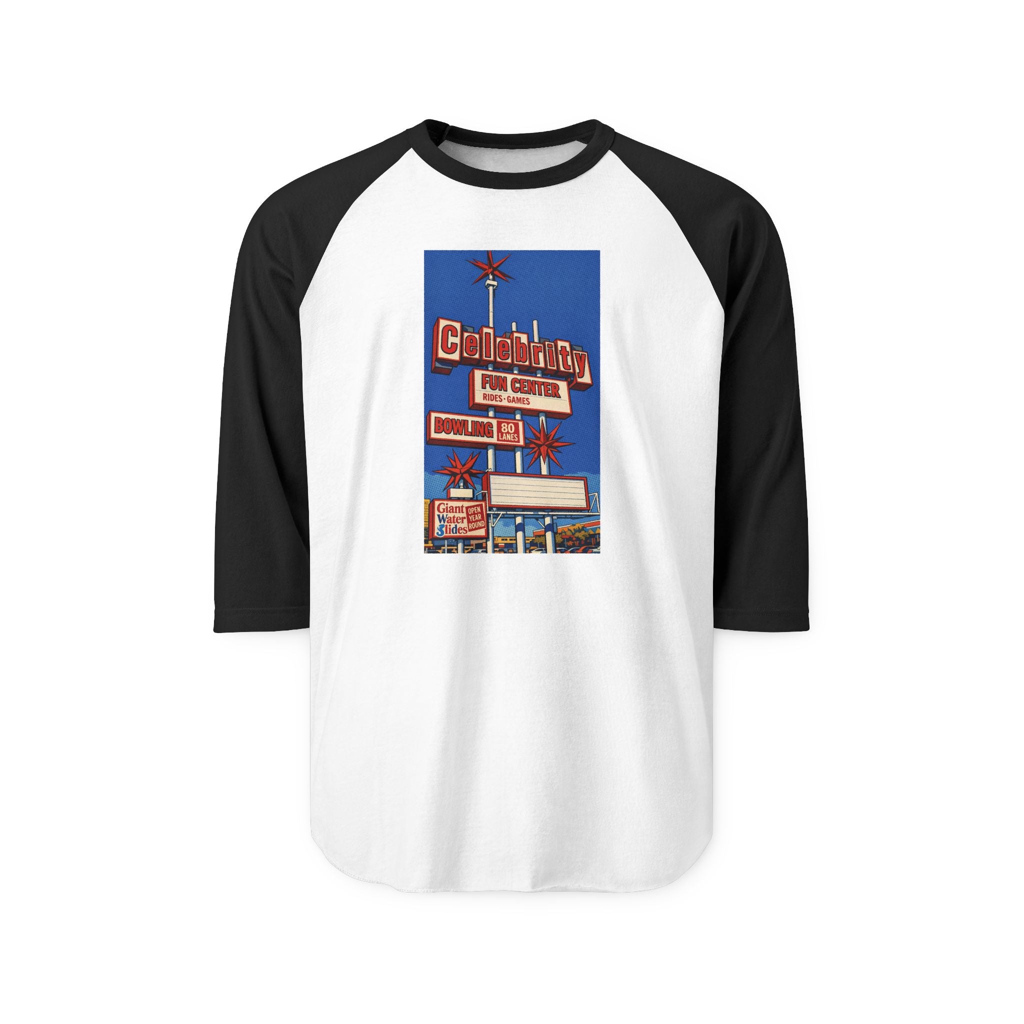 CELEBRITY FUN CENTER | Retro Baseball Tee