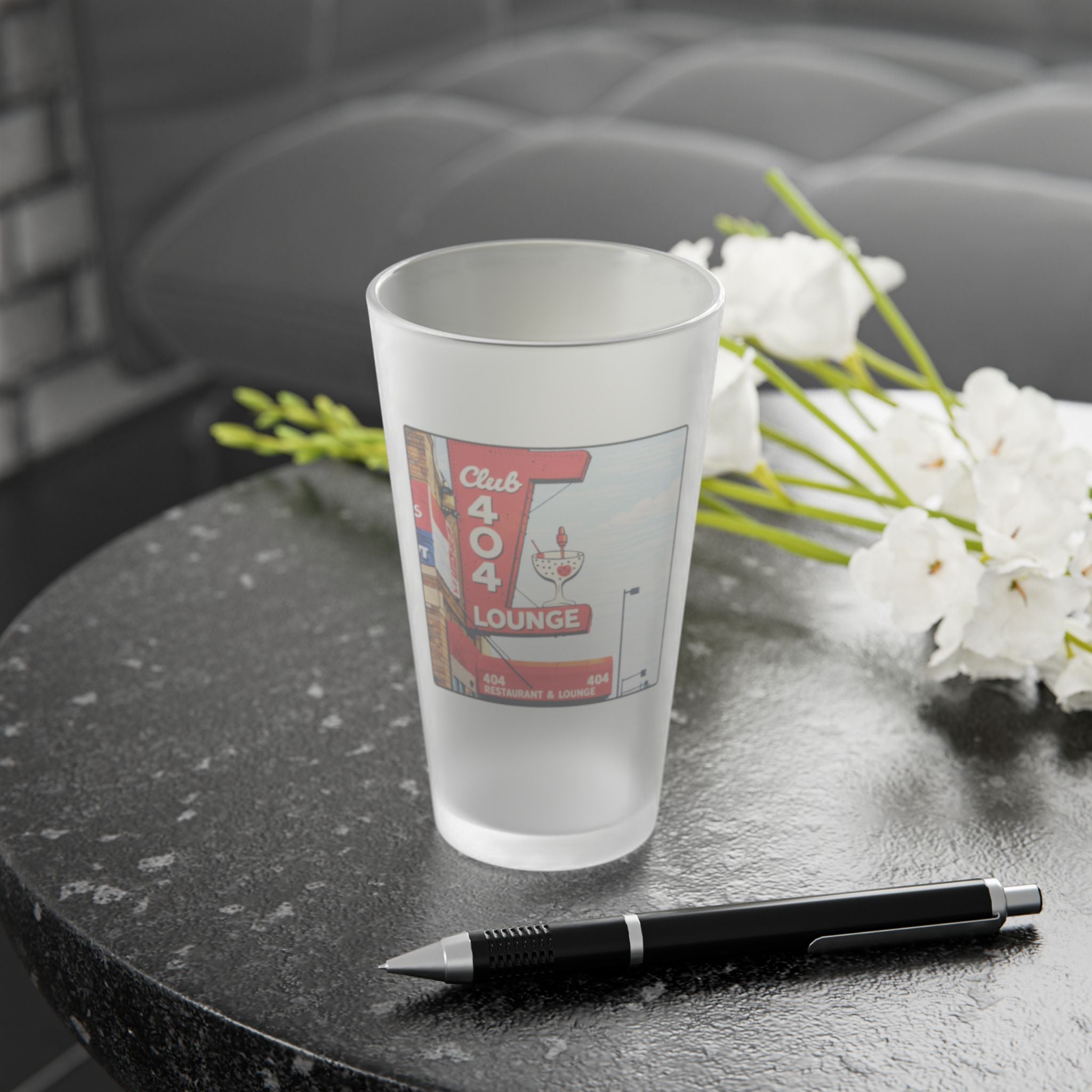 Club 404 Frosted Pint Glass 16oz