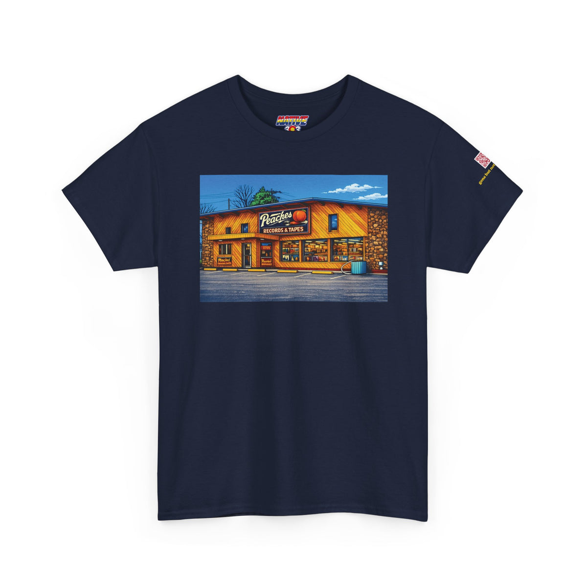 Peaches Records and Tapes (comic style) - vintage Denver gear