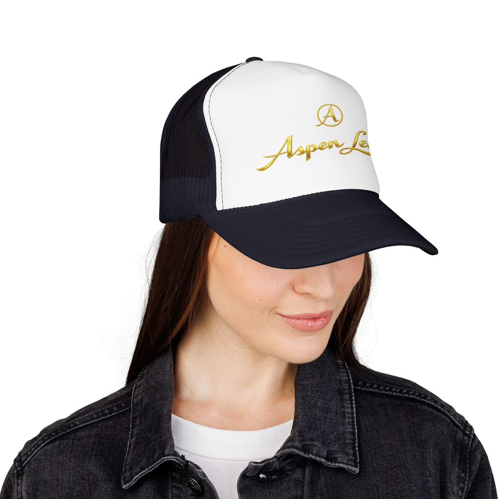 Aspen Leaf Trucker Hat — Vintage Sailboat Foam Cap