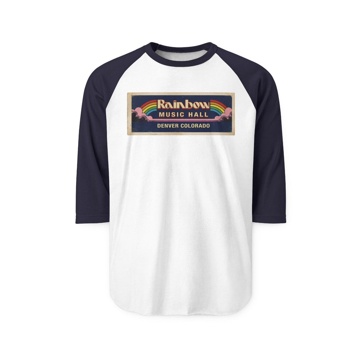 RAINBOW MUSIC HALL | Retro Baseball Tee