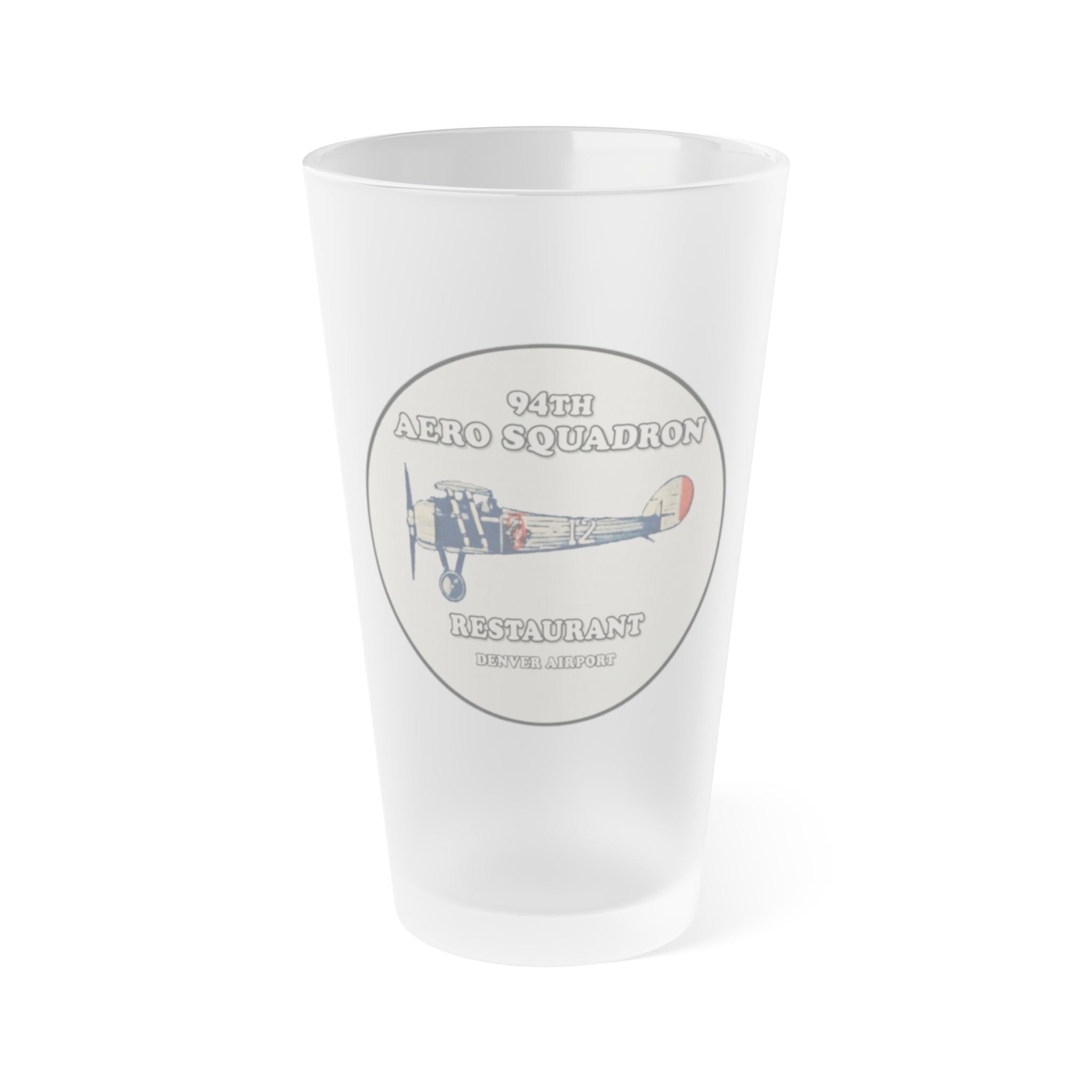 94TH AER0 SQUADRON | Frosted Pint Glass 16oz