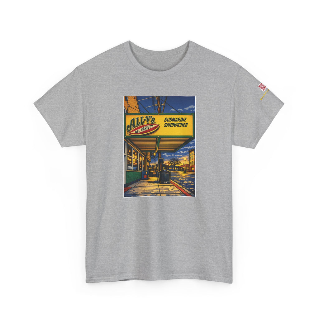 All-V's comic style design- vintage Denver gear
