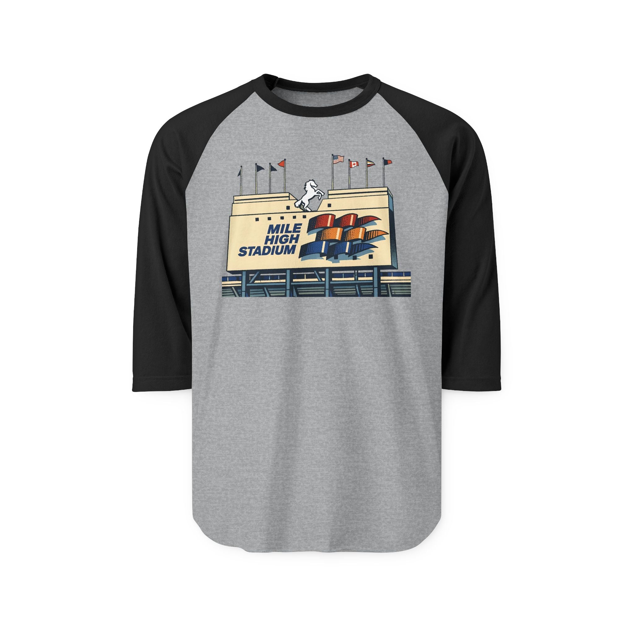 MILE HIGH STADIUM | Retro Baseball Tee