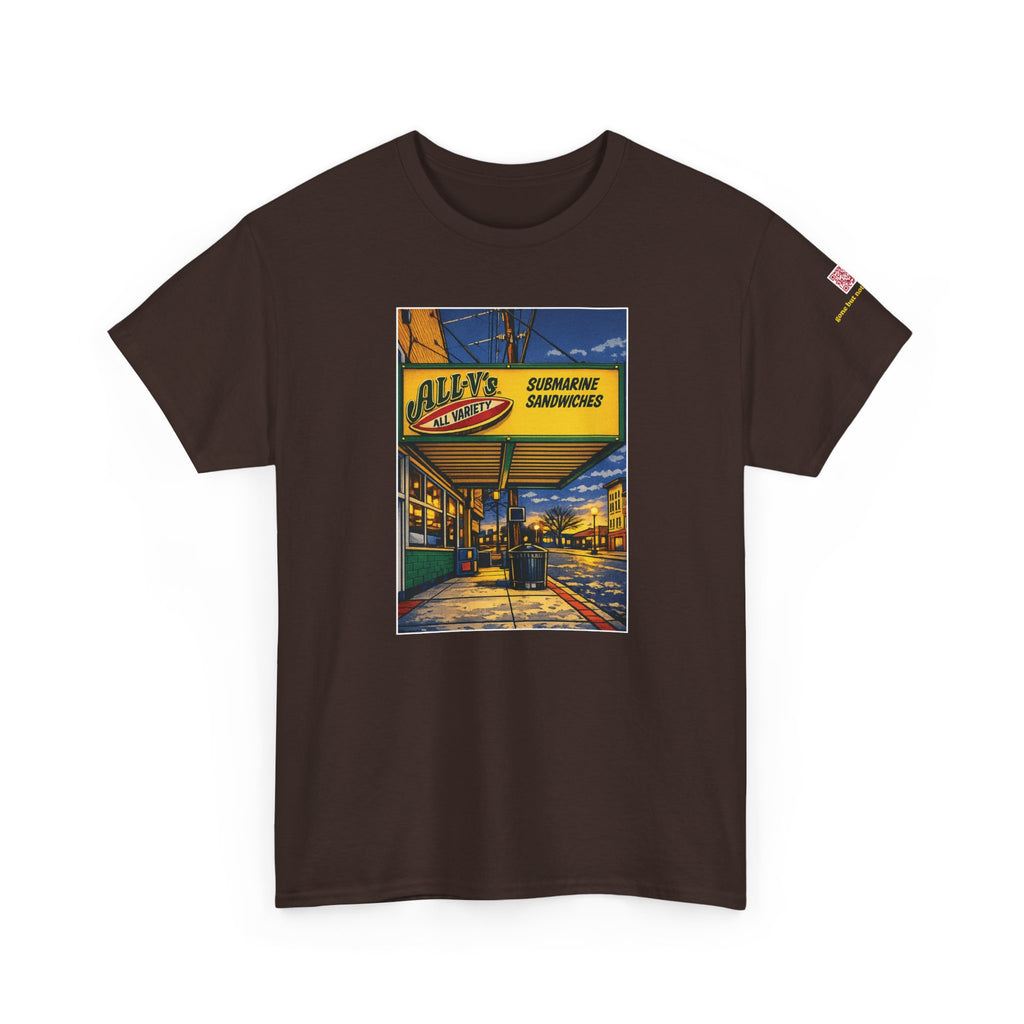 All-V's comic style design- vintage Denver gear