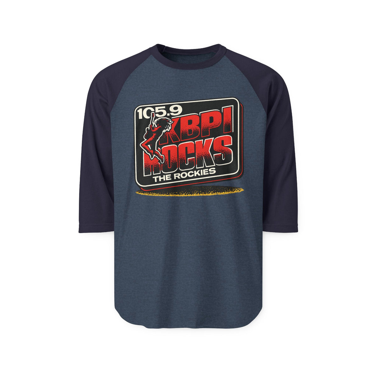 105.9 KBPI ROCKS THE ROCKIES | Retro Baseball Tee