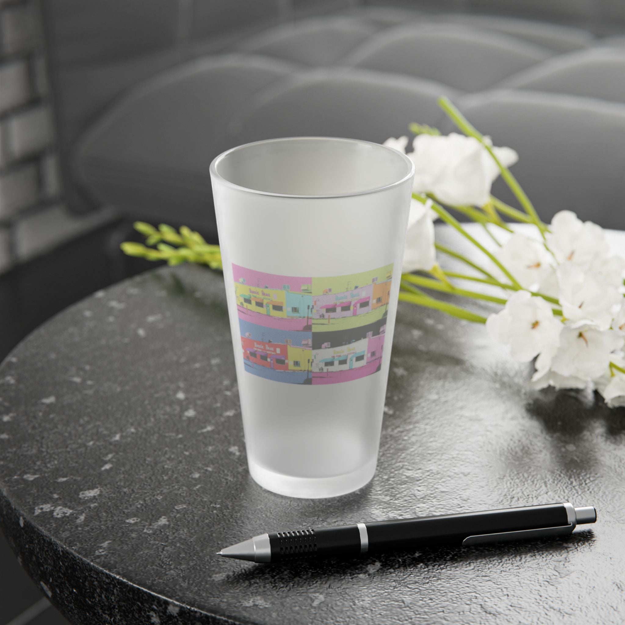 BONNIE BRAE COLLAGE | Frosted Pint Glass 16oz