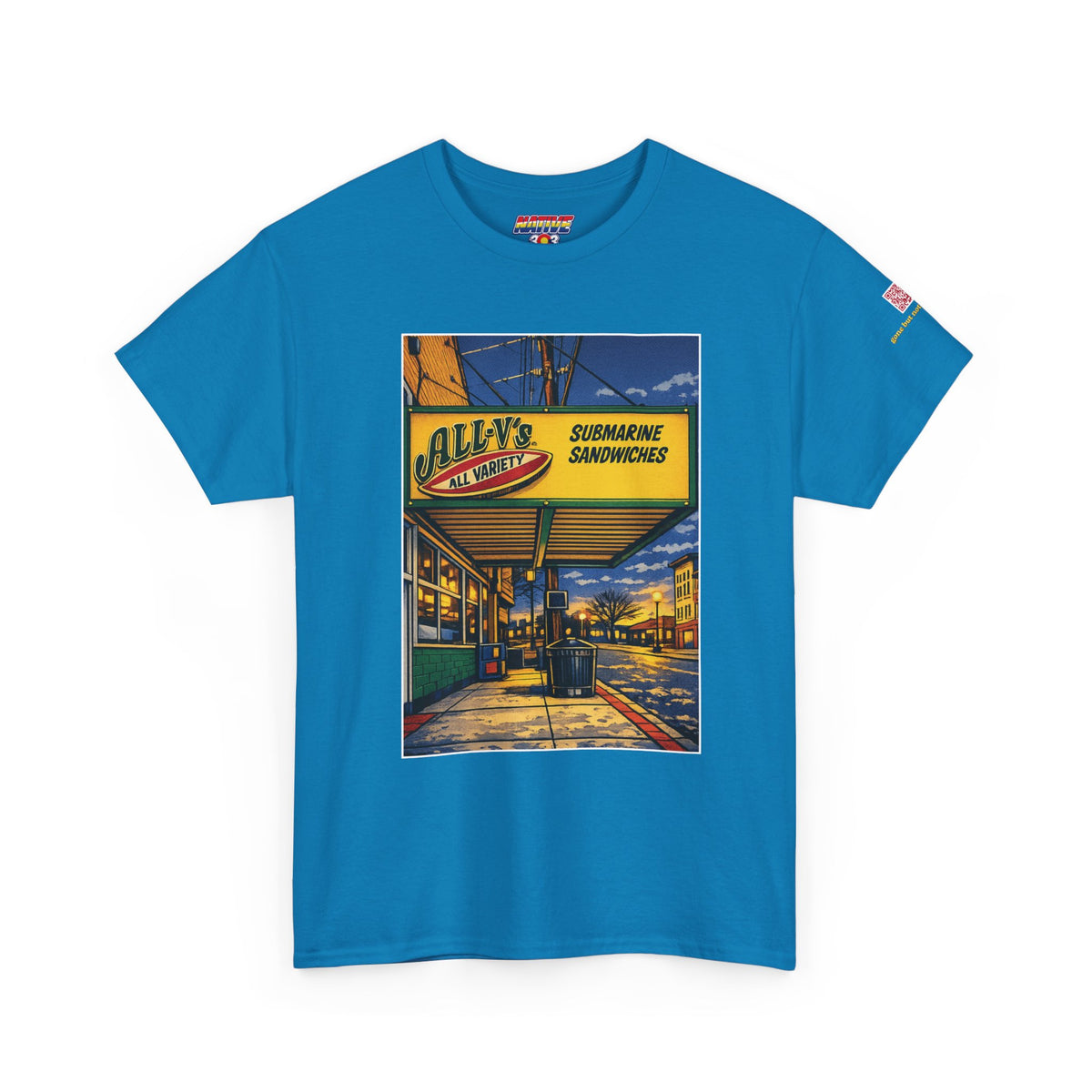All-V's comic style design- vintage Denver gear