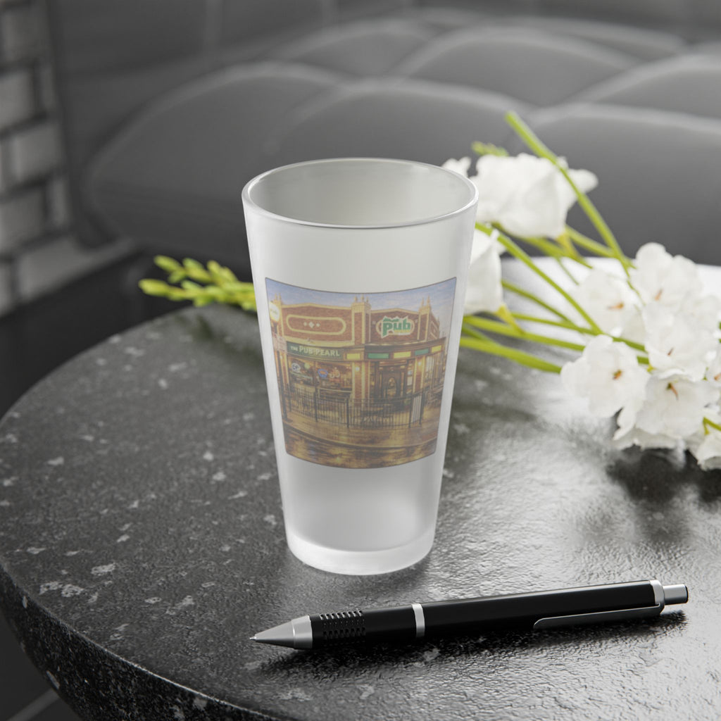 Pub on Pearl  - Frosted Pint Glass 16oz