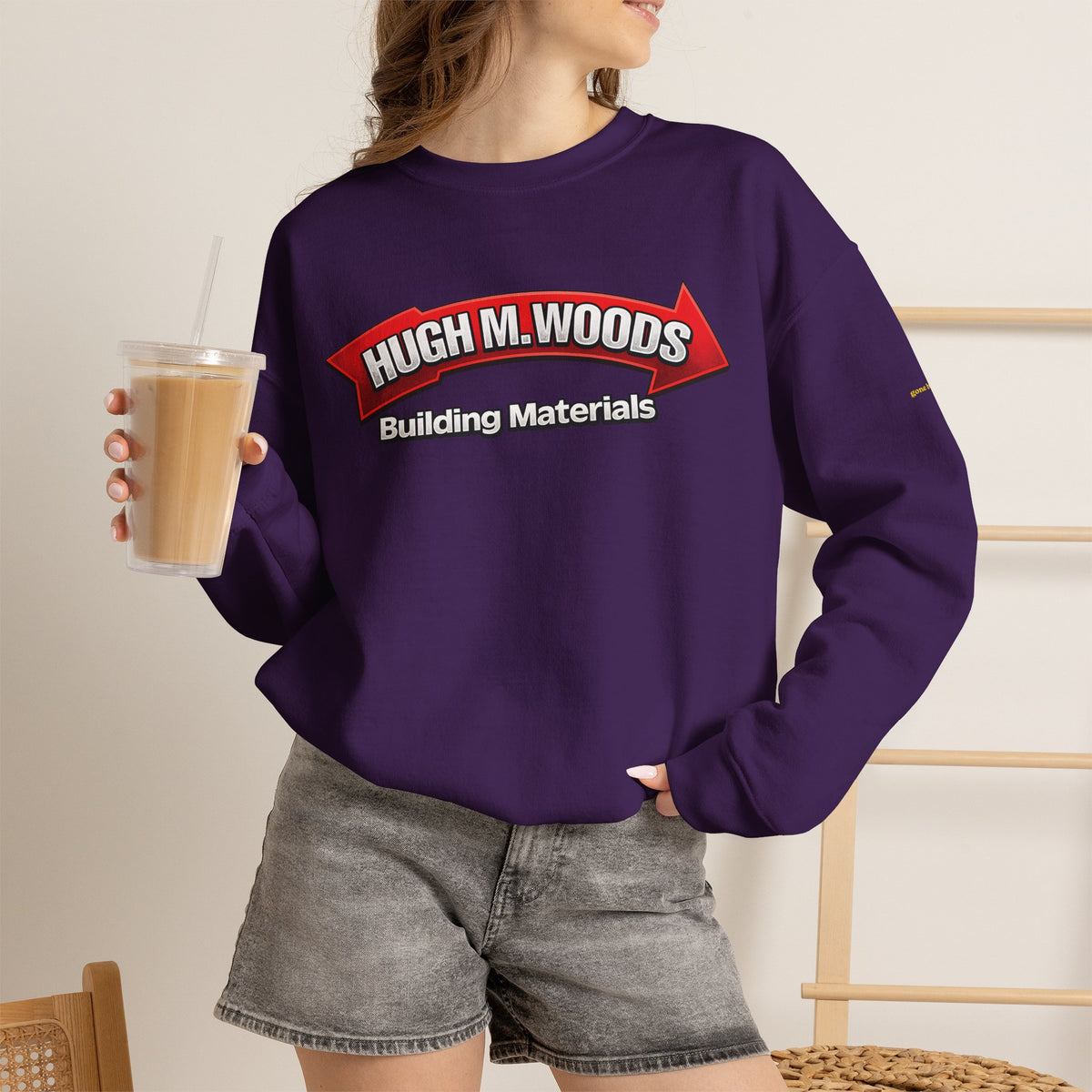 Hugh M Woods logo | Native303 Sweatshirt