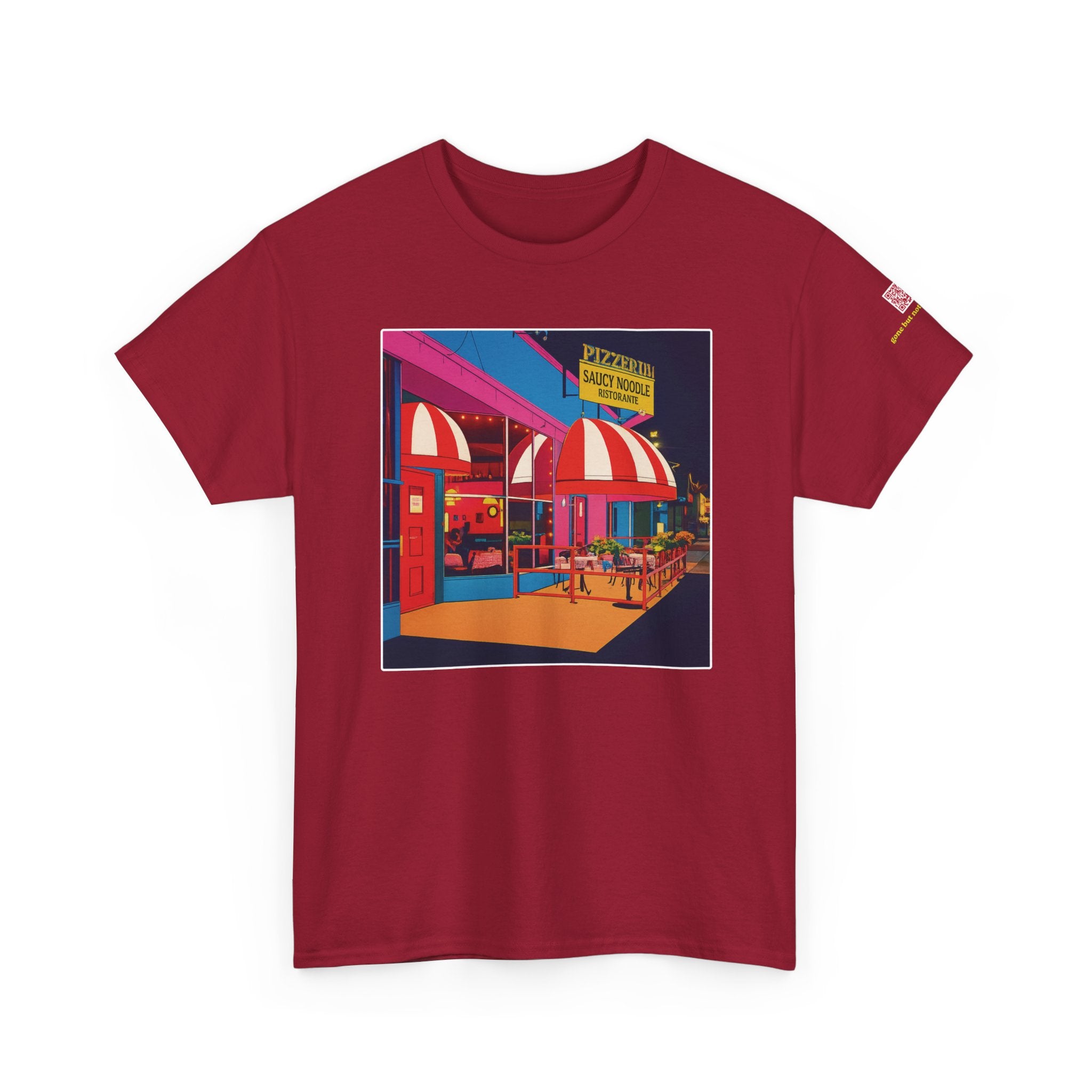 The Saucy Noodle pop art comic style - vintage Denver gear
