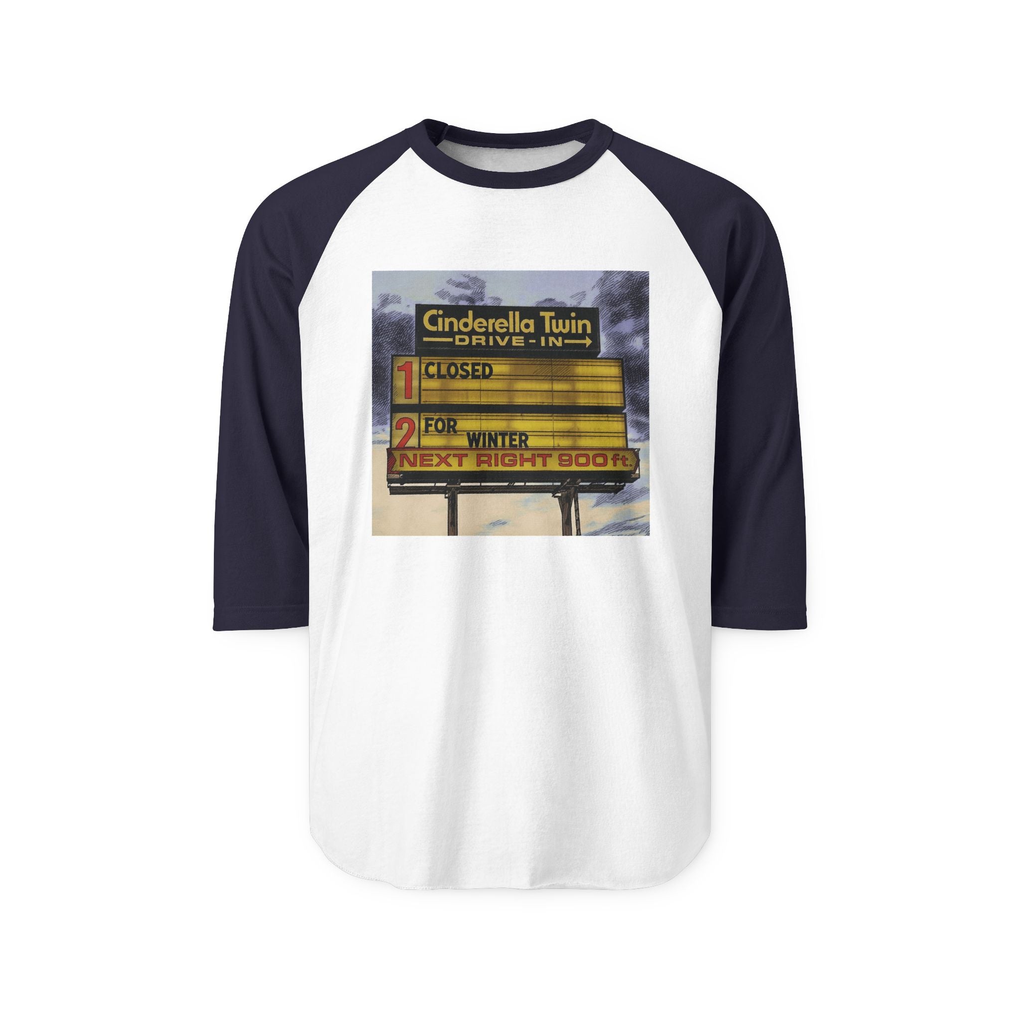 CINDERELLA TWIN DRIVE IN | Retro Baseball Tee
