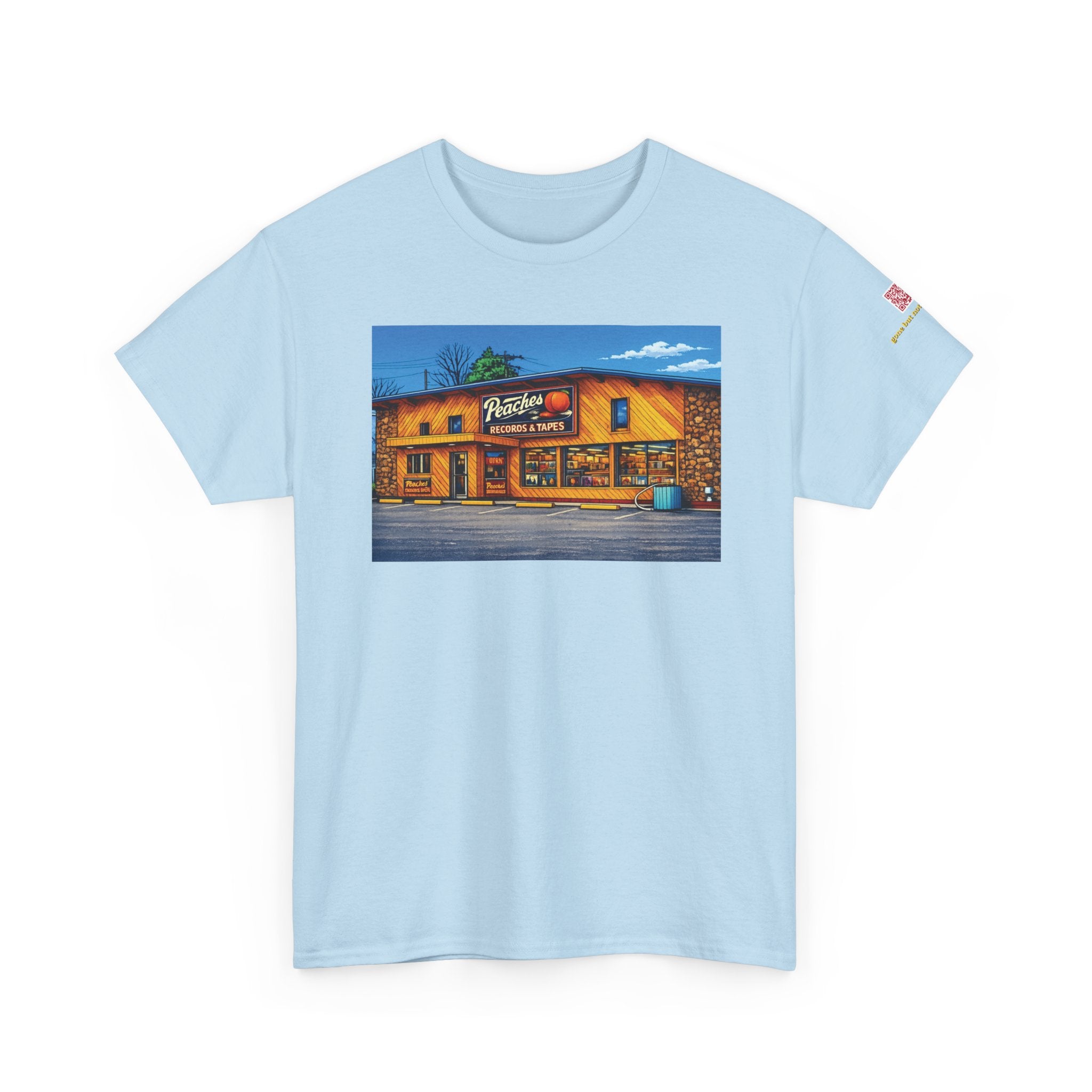 Peaches Records and Tapes (comic style) - vintage Denver gear