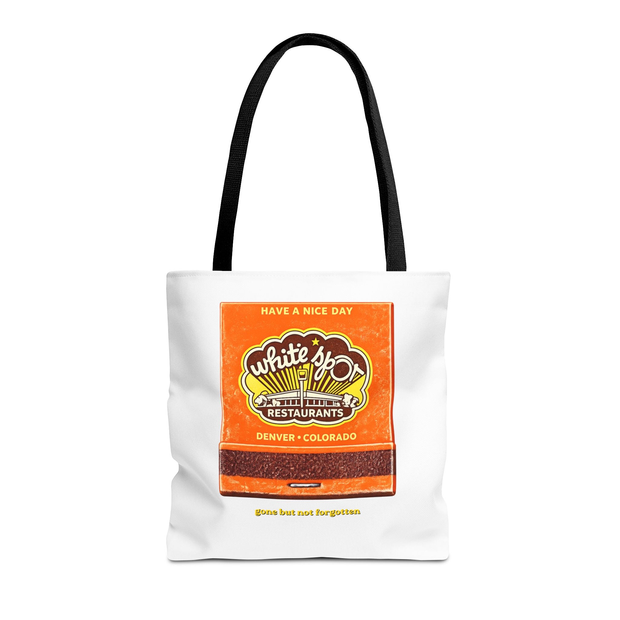 White Spot matchbook tote