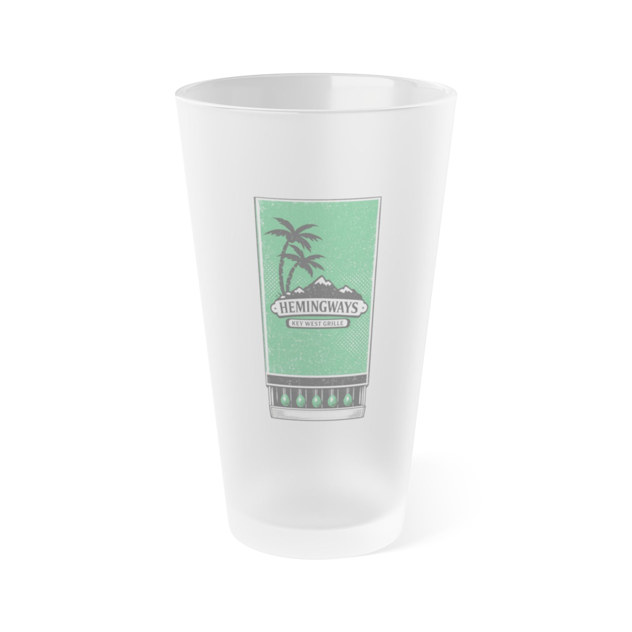 Hemingway's Frosted Pint Glass 16oz