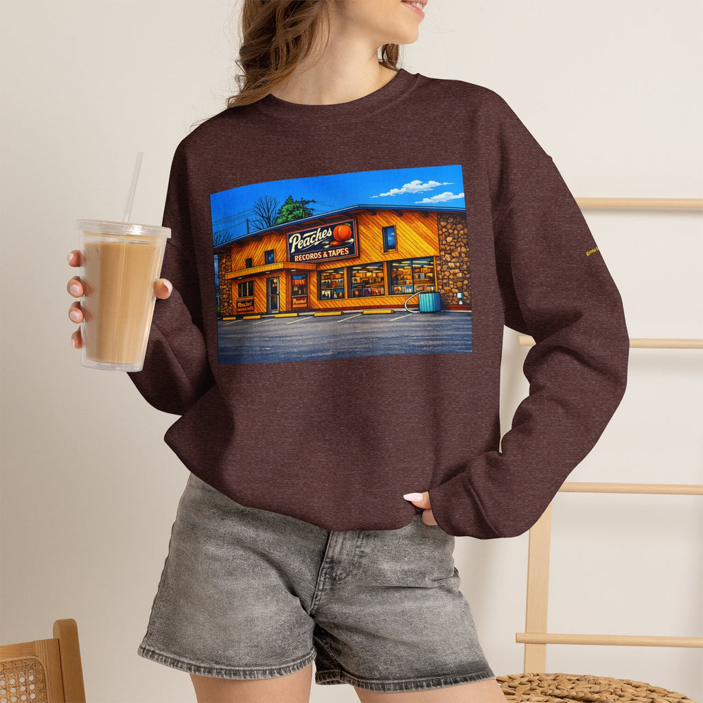 Peaches Records and Tapes (comic style)| Native303 Sweatshirt