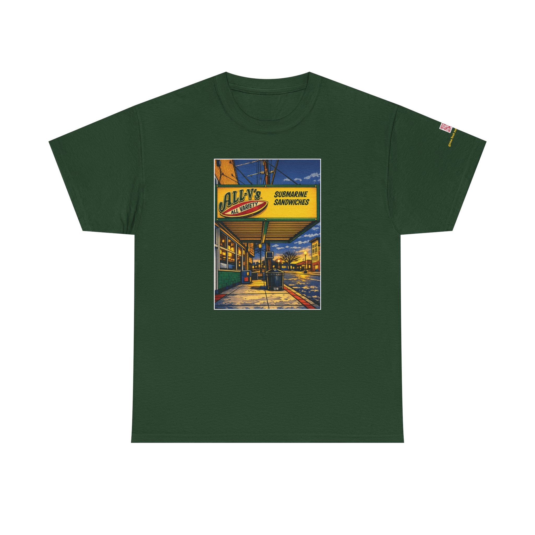 All-V's comic style design- vintage Denver gear