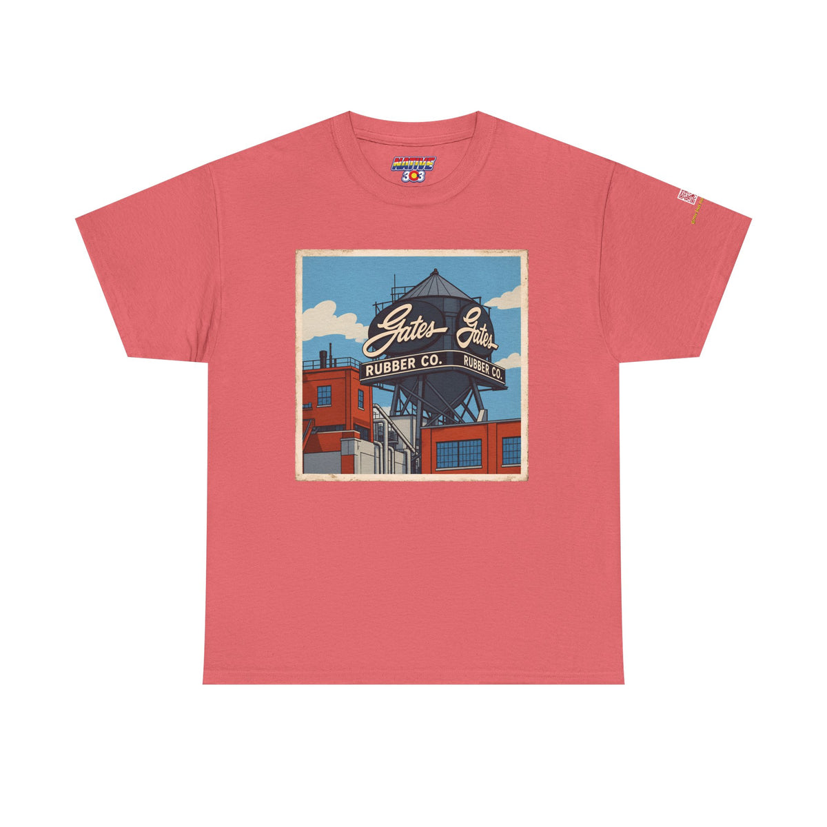 Gates water tower - cartoon style - vintage Denver gear