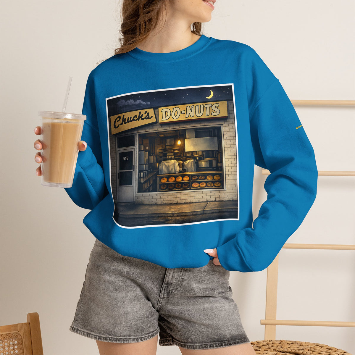 Chuck's Donuts nightscene | Native303 Sweatshirt