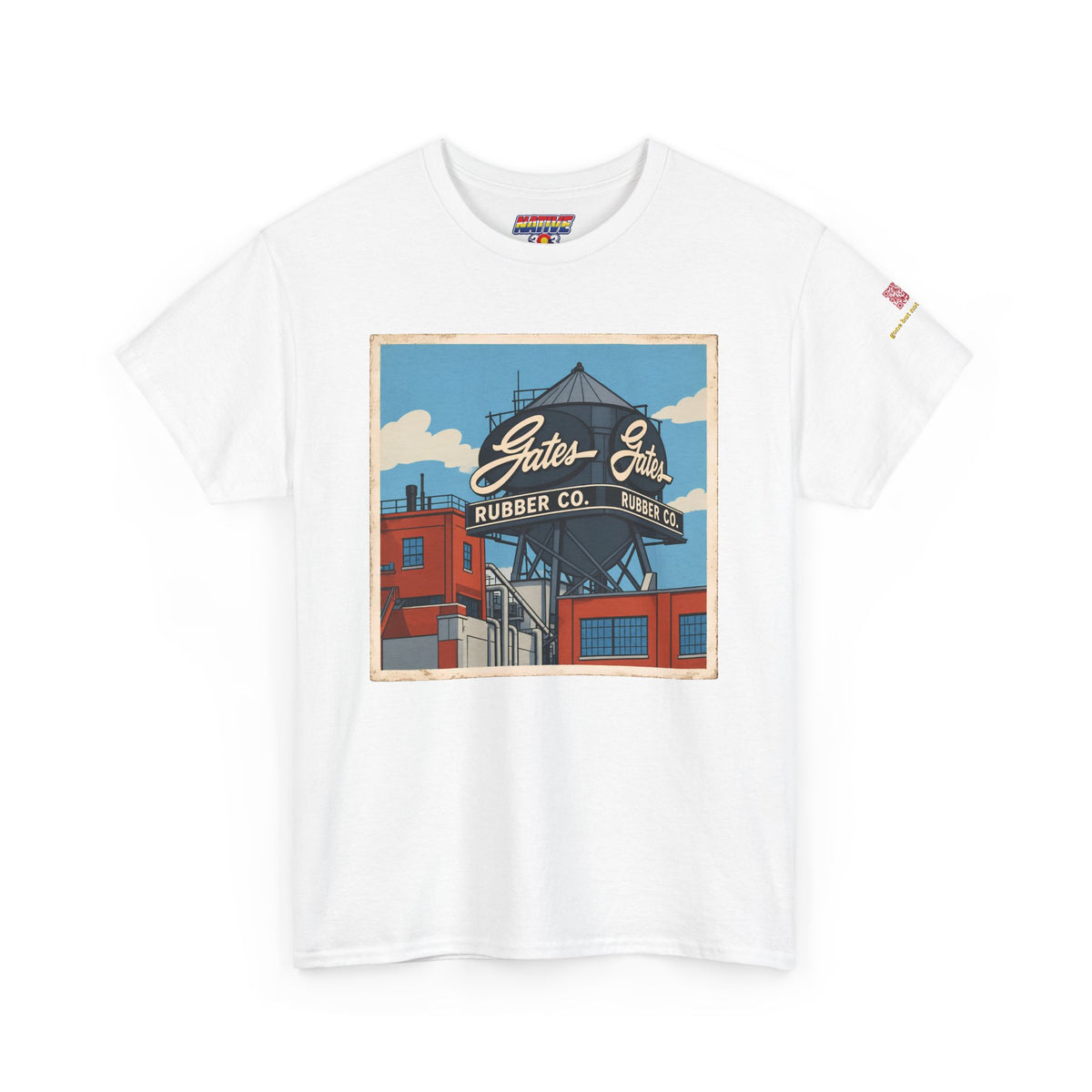 Gates water tower - cartoon style - vintage Denver gear